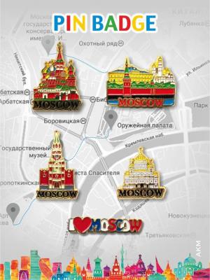 Фото - Набор сувенирных фигурных значков Москва 5 штук