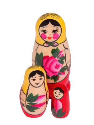 Фото - Семёновская матрешка фабричная 3 места 7 см Фото - Семёновская матрешка фабричная 3 места 7 см