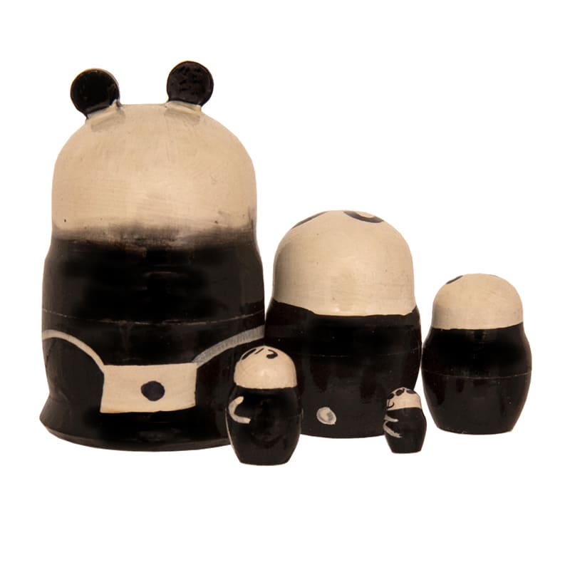 Фото - Маленькая матрешка авторская Панда 5 мест 6 см