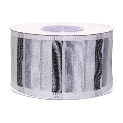 Фото - Капроновая лента Бело-черная перламутровая 47 мм Фото - Капроновая лента Бело-черная перламутровая 47 мм