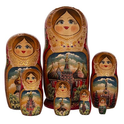 Фото - Деревянная матрешка авторская Москва 7 мест 23 см