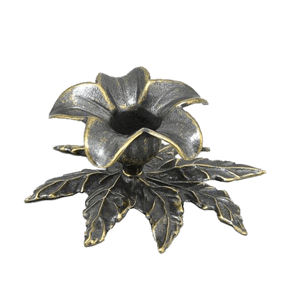 Фото - Подсвечник латунный Цветок антик 5 см