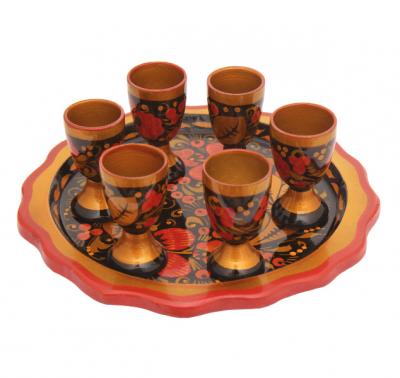 Фото - Набор для ликера миниатюрный Хохлома 10 мл 