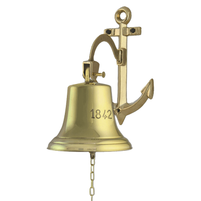 Фото - Рында большая на кронштейне якорь 1842 18 см Фото - Рында большая на кронштейне якорь 1842 18 см