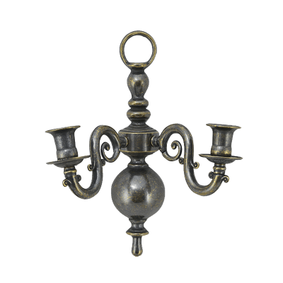 Фото - Настенный канделябр на две свечи Брешиа антик 30 х 25 см