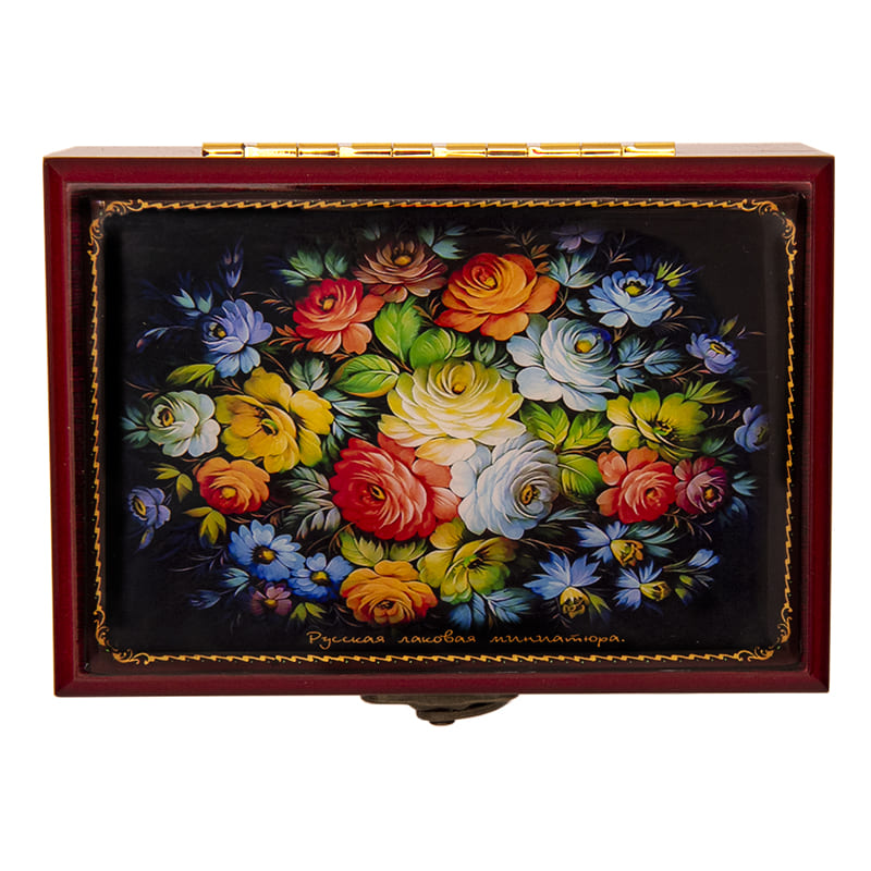 Фото - Деревянная шкатулка для украшений Розовый сад 13 х 9 см