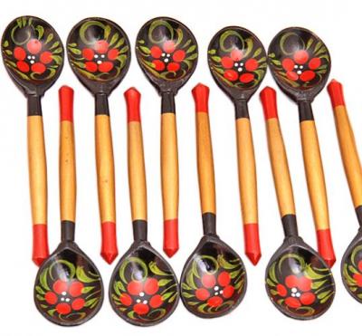 Фото - Набор деревянных ложек - 10 штук - длина 14 см