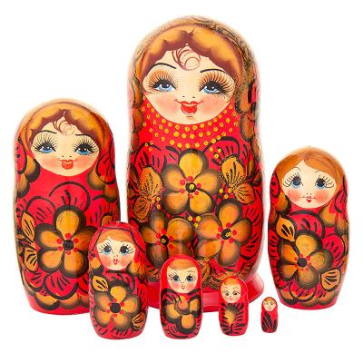 Фото - Матрешка из дерева расписная Матрена 7 мест 20 см