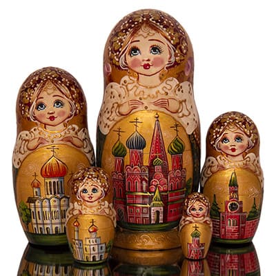 Матрешка Храмы Москвы