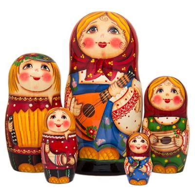 Фото - Матрешка авторская Русская музыка 17 см