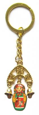 Фото - Брелок сувенирный Матрешка с колокольчиками 10 см