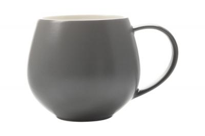 Кружка фарфоровая Темно-серый 450 мл