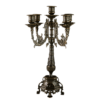Фото - Канделябр на 5 свечей Ростра антик 39 см