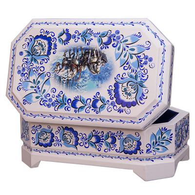 Фото - Хохломская шкатулка для украшений Тройка 17 х 10 см 