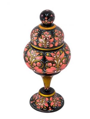Фото - Конфетница на ножке Пломбир 28 см авторская хохлома