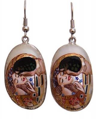 Серьги "Поцелуй" Густав Климт