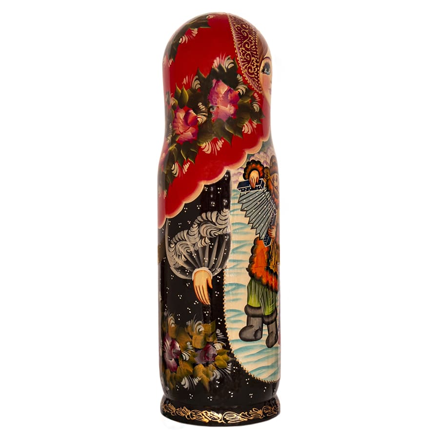 Фото - Футляр для бутылки шампанского Матрешка Зимушка зима 37 см