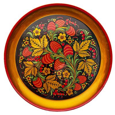 Фото - Тарелка панно Хохлома Узоры 21 см Фото - Тарелка панно Хохлома Узоры 21 см