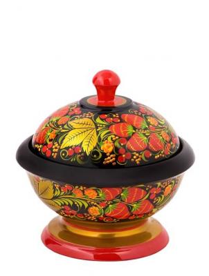 Фото - Сахарница на ножке Хохлома авторская Чудесница 13 см