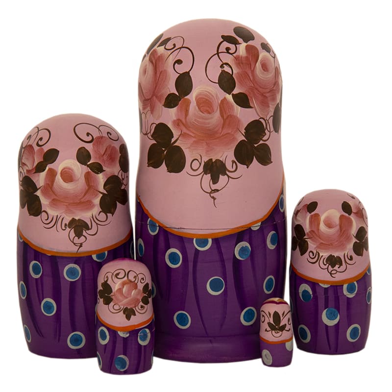 Фото - Матрешка авторская Девочка с игрушкой 16 см 5 мест