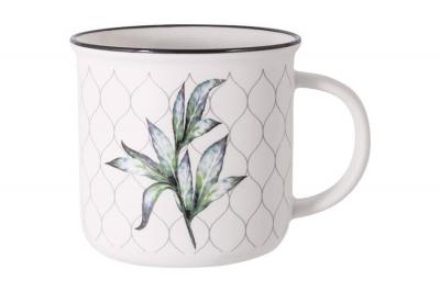 Кружка фарфоровая серия Гербарий Олива 400 мл