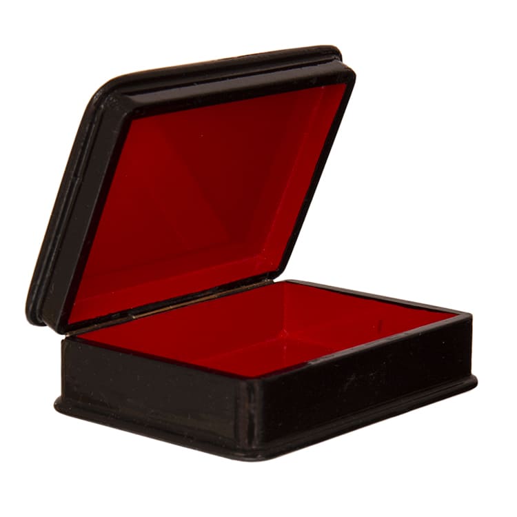 Фото - Шкатулка лаковая миниатюра "Зимняя тройка" 11 х 7,5 см