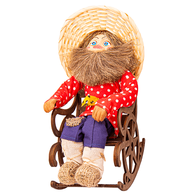 Фото - Домовой в кресле качалке авторская работа 28 см Фото - Домовой в кресле качалке авторская работа 28 см