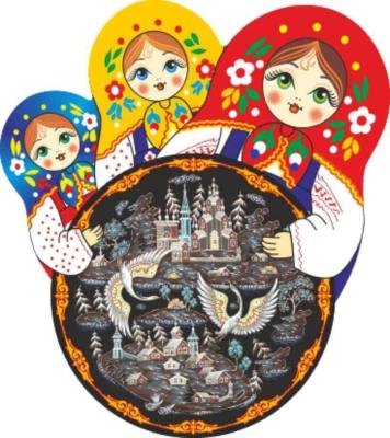 Фото - Магнит матрешки виниловые Русский север 6 х 7 см