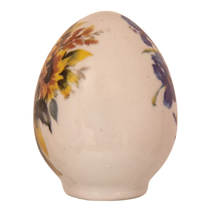 Фото - Пасхальное яйцо Гжель Подсолнухи и ирисы 5 х 6 см