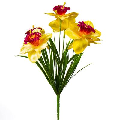 Веточка искусственные цветы Нарциссы Сицилия 30 см