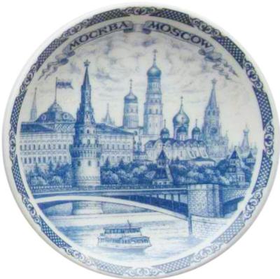 Фото - Сувенирная тарелка панно Вид на Кремль 15 см