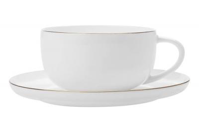 Белая чайная пара Кашемир голд 300 мл