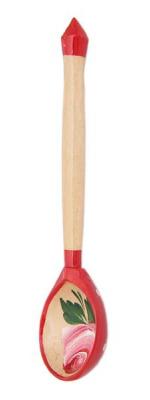 Фото - Маленькая деревянная ложка семеновская роспись 14 см