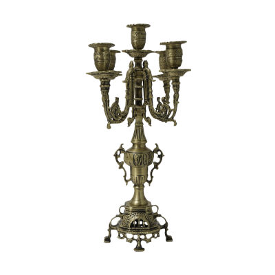 Фото - Канделябр бронзовый на пять свечей Париж 41 см