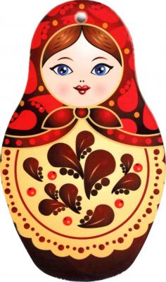 Фото - Керамическая разделочная доска Матрешка Хохлома 17 х 29 см Фото - Керамическая разделочная доска Матрешка Хохлома 17 х 29 см