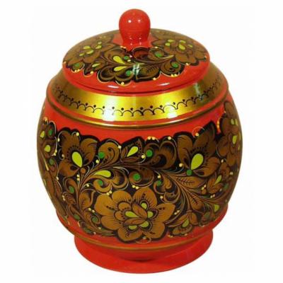 Фото - Поставок из дерева круглый "Хохломское лето" 17 см