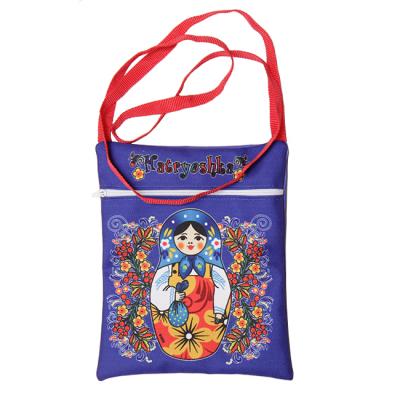 Фото - Сумка на молнии - Матрешка с рябинкой 19,5 х 12 см