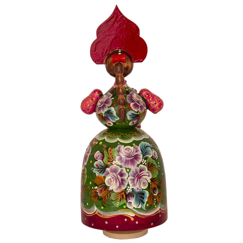 Фото - Деревянная кукла с музыкальным механизмом Розочка 26 см