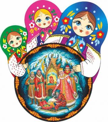 Фото - Магнит из винила Матрешки Сказка о царе Салтане 6,5 х 7 см