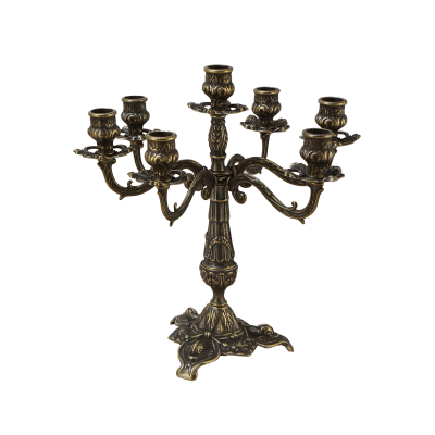 Фото - Канделябр итальянский на 7 свечей Бутон антик