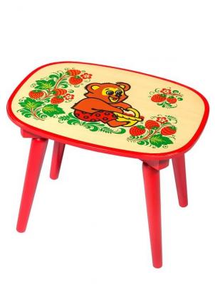 Фото - Скамейка овальная детская Медвежонок Хохлома 35 х 26 см