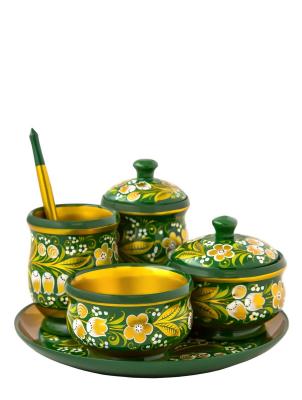 Фото - Набор хохломской для завтрака "Доброе утро" 6 предметов 