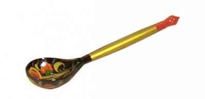 Фото - Ложка чайная фабричная Хохлома 14 см