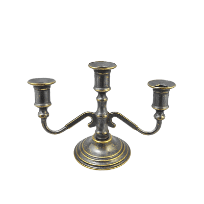 Фото - Канделябр из латуни антик на три свечи 24 см 