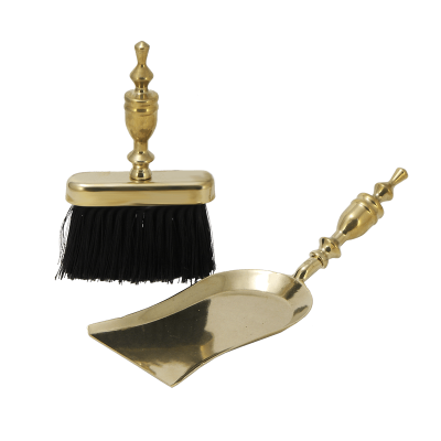 Фото - Набор для камина щетка и совок Наполеон золото