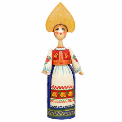 Фото - Деревянная кукла в национальном костюме Агафья 25 см