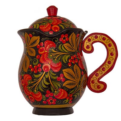 Хохломской кувшин с крышкой