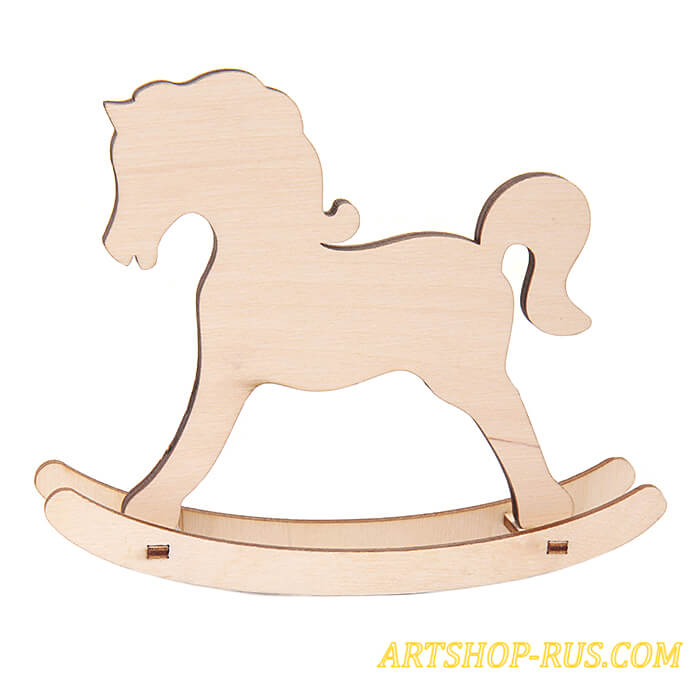 Деревянная заготовка игрушки лошадки