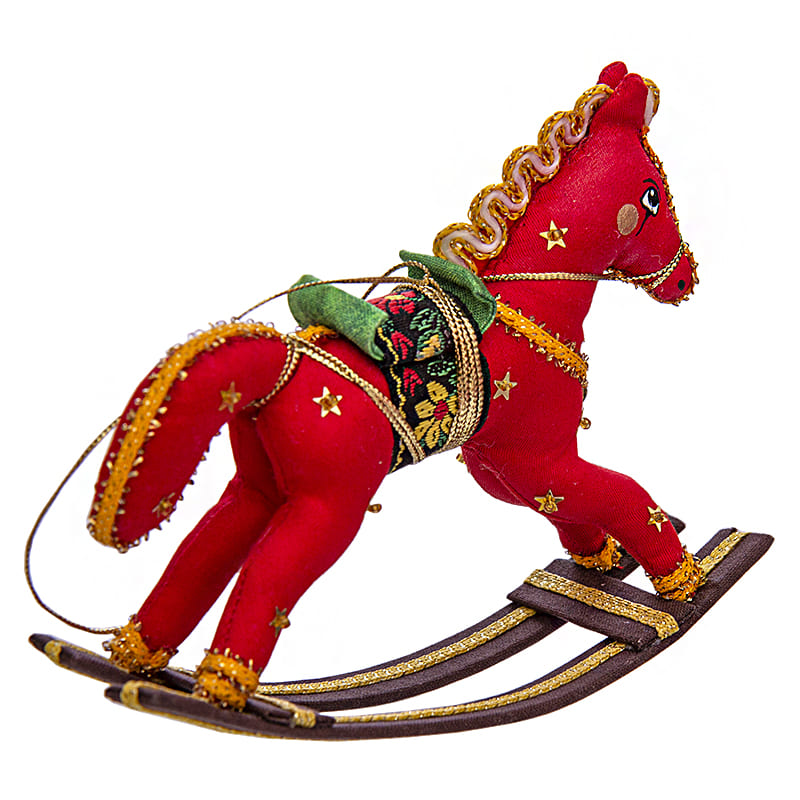 Фото - Текстильная авторская игрушка Лошадка качалка 15 х 11 см Фото - Текстильная авторская игрушка Лошадка качалка 15 х 11 см