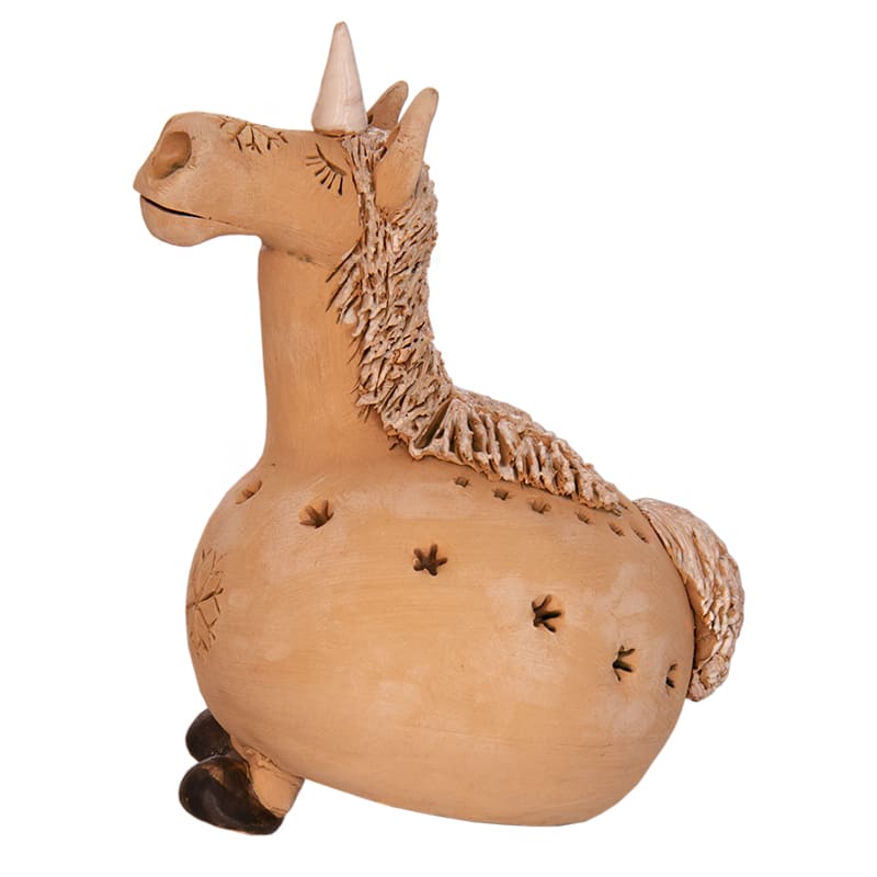 Фото - Керамическая статуэтка подсвечник Фантастический единорог 19 х 13 см